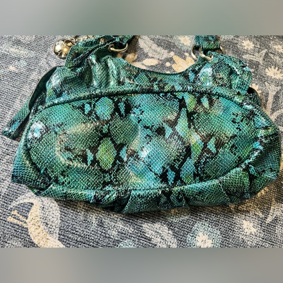 Sienna Ricchi turquoise blue green Snake print Handbag - Picture 8 of 10